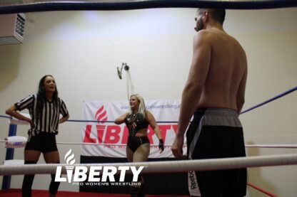 01797: Trent Daniels vs. Samantha Starr and Rebel Kel
